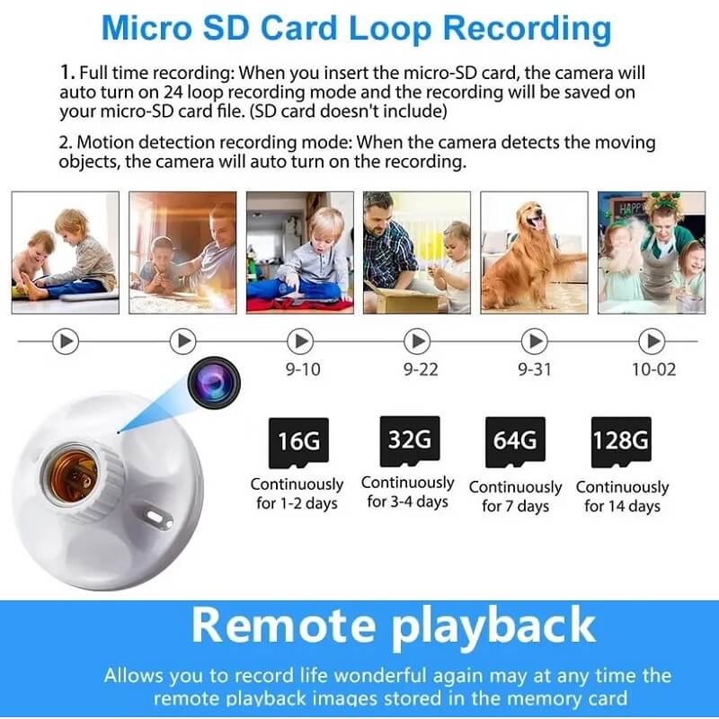 Bulb Holder WiFi Camera Full HD Hidden Spy Camera in Kenya - Image 3