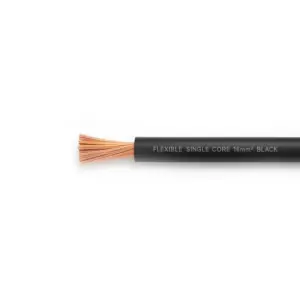 Flexible Cable – Black, 16mm², Single Core, 1 Meter