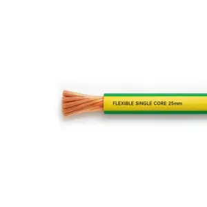 Flexible Single Core Cable – 25mm², Yellow-Green