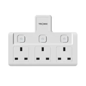 13A 3-Gang UK Socket Adaptor with Switches
